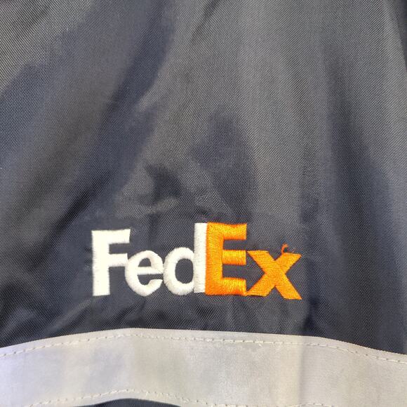 FedEx Stan Herman Men's Quilted Work Uniform Jacket Coat Black 3XL Hooded - Picture 9 of 13